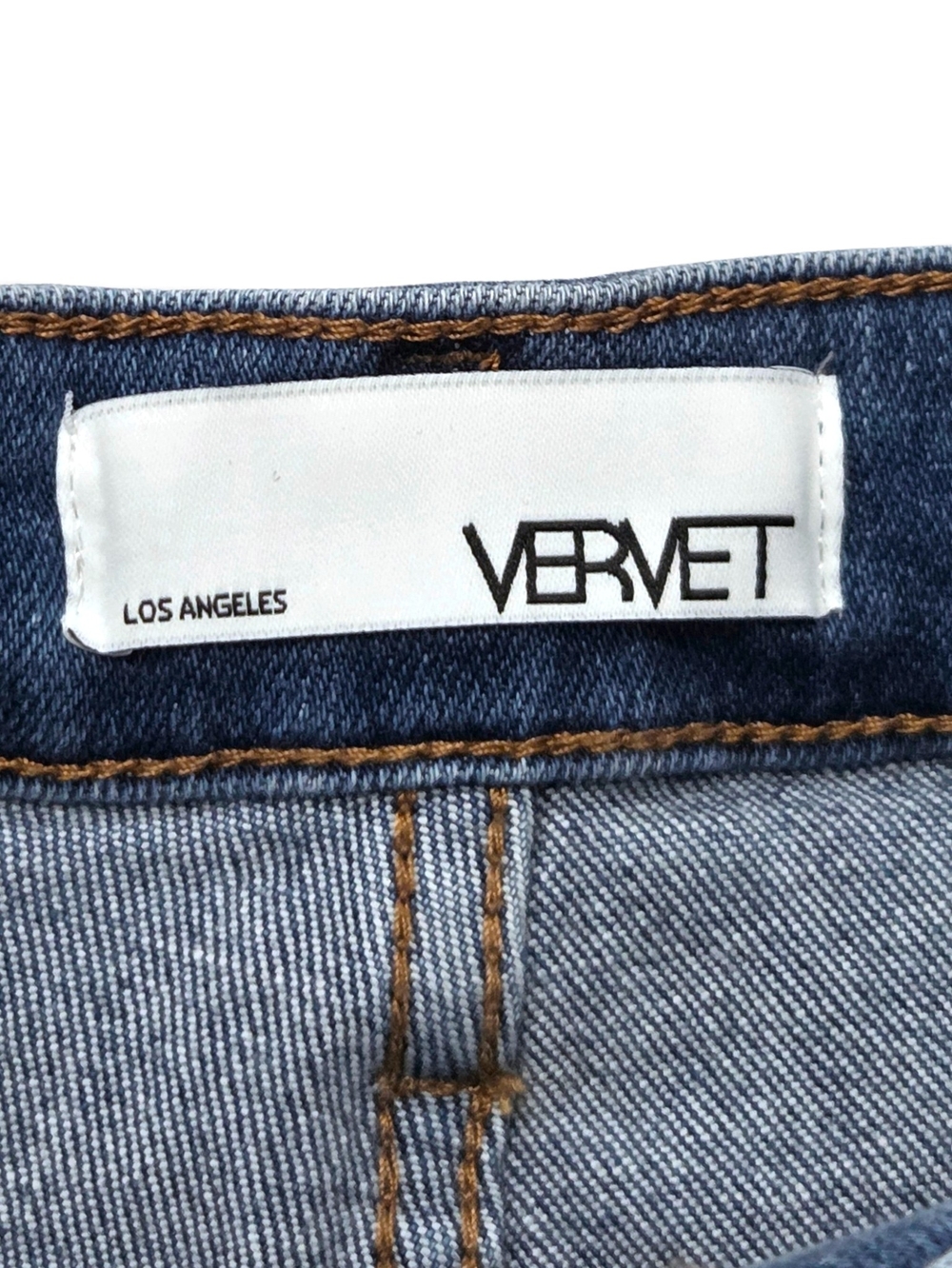 NWT VERVET Los Angeles "Rebecca" High-Rise Distressed Denim Shorts - Size L - Picture 5 of 13
